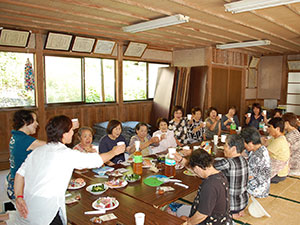 いわき市小浜公民館「お茶のみ交流会」の様子