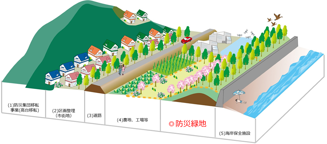 防災緑地のイメージ