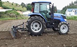 Stripping topsoil