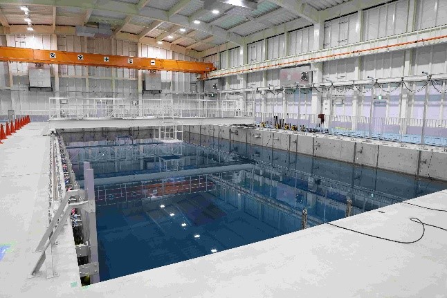 Interior view of the indoor water tank building 