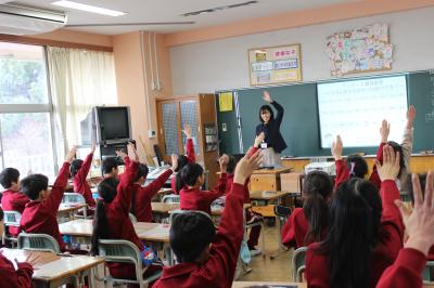 桑野小学校の授業の様子