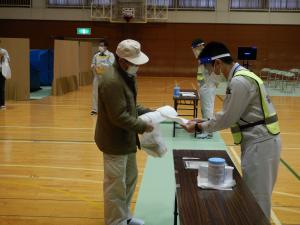 住民の受入(2)（福島市南体育館）