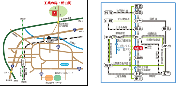 Ａ工区の位置関係