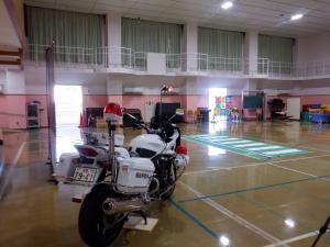 白バイと交通安全教室