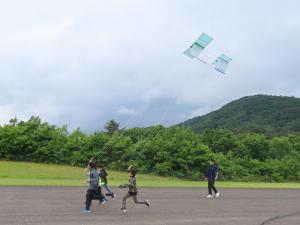 カイトを飛ばしている写真です