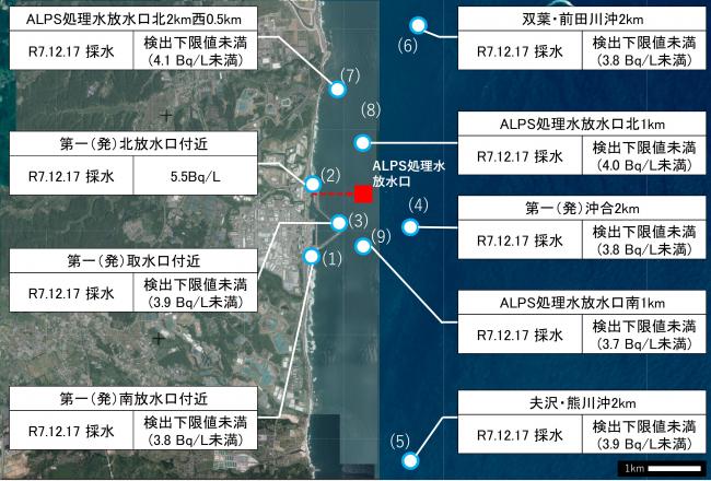 ALPS処理水に係る海水モニタリングの結果