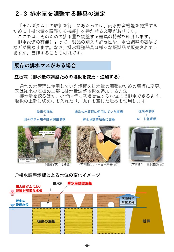 田んぼダム技術マニュアル2