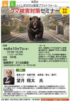 第8回ふくしまSDGs推進プラットフォームセミナーチラシ表
