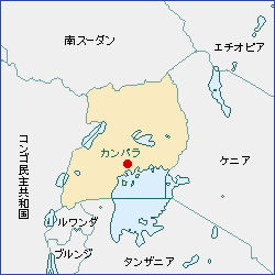 ウガンダ地図