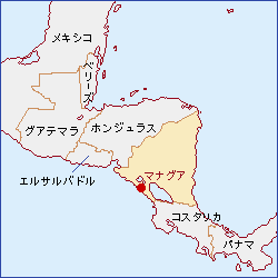 ニカラグア地図