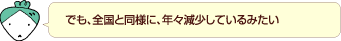 でも、全国と同様に、年々減少しているみたい