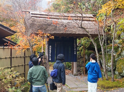 風情のある温泉宿にて。